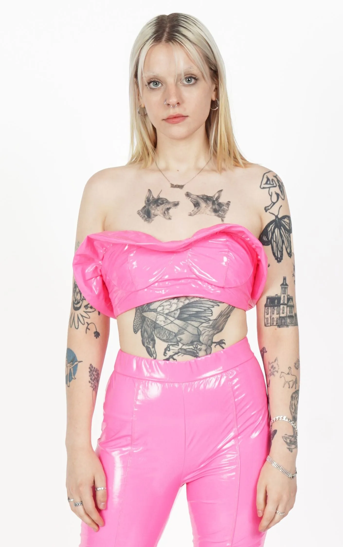 Y2K Malibu Barbie Party Pink Halloween Costume Pants Set